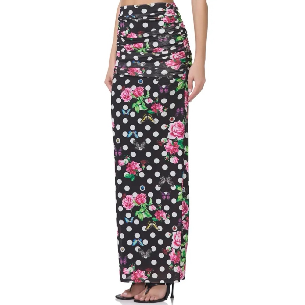 AFRM Bevin Print Power-Mesh Maxi Skirt (Size: M)